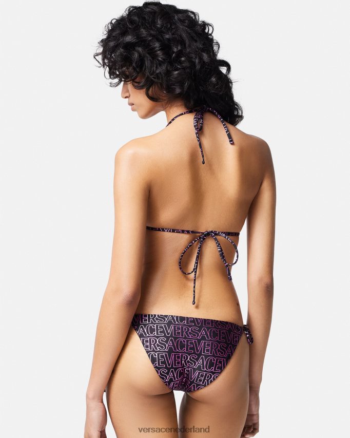 Versace allover bikinitopje vrouwen fuchsia & print ondergoed en strandkleding J2T4F41163