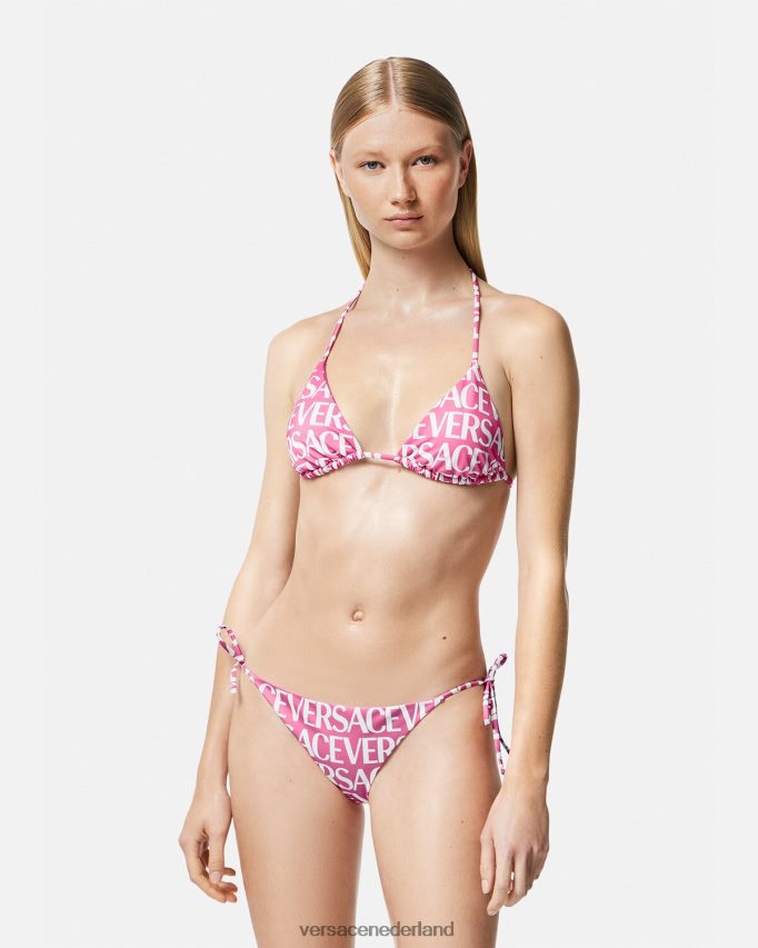 Versace allover bikinitopje vrouwen roze & print ondergoed en strandkleding J2T4F41164