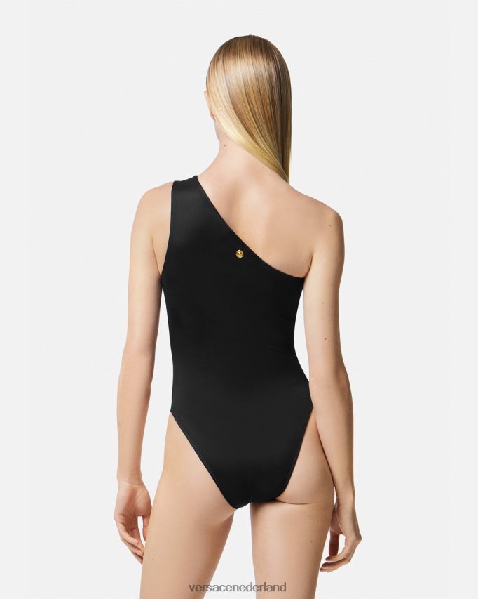 Versace gesneden badpak uit één stuk vrouwen zwart ondergoed en strandkleding J2T4F41184