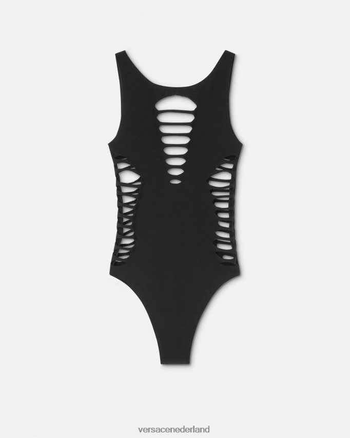 Versace gesneden badpak uit één stuk vrouwen zwart ondergoed en strandkleding J2T4F41185