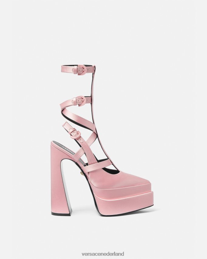 Versace aevitas platformpompen met puntige kooi vrouwen roze schoen J2T4F4405