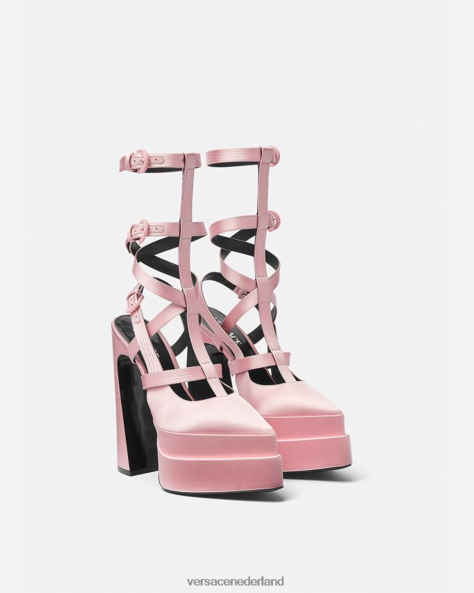Versace aevitas platformpompen met puntige kooi vrouwen roze schoen J2T4F4405