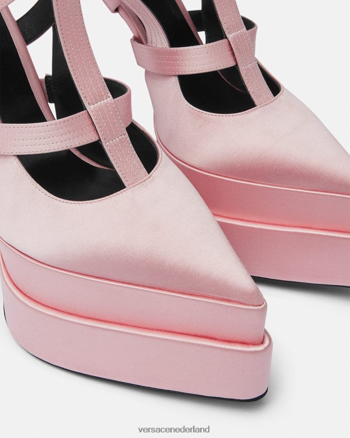 Versace aevitas platformpompen met puntige kooi vrouwen roze schoen J2T4F4405