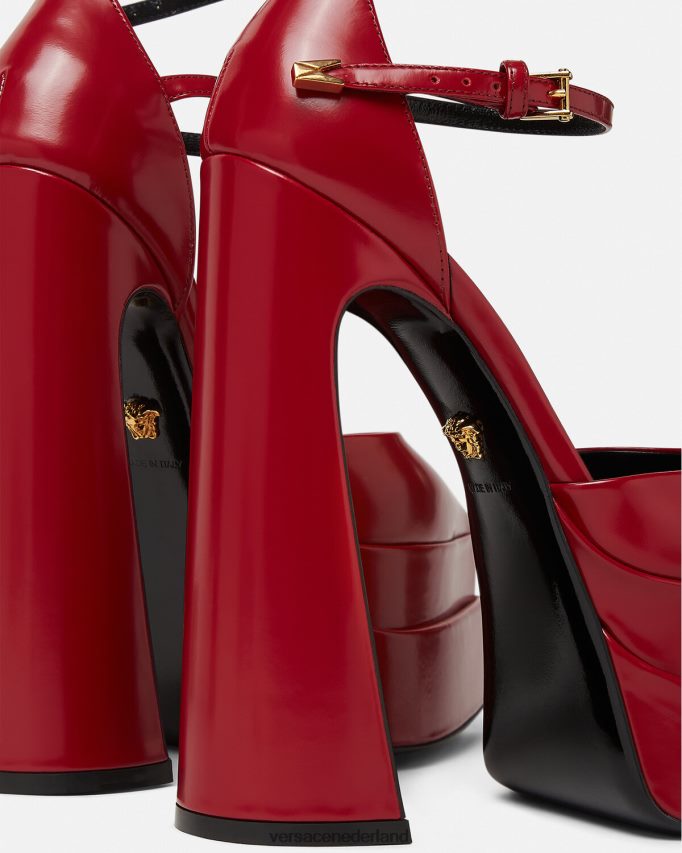 Versace aevitas puntige platformpompen vrouwen bordeaux schoen J2T4F4408
