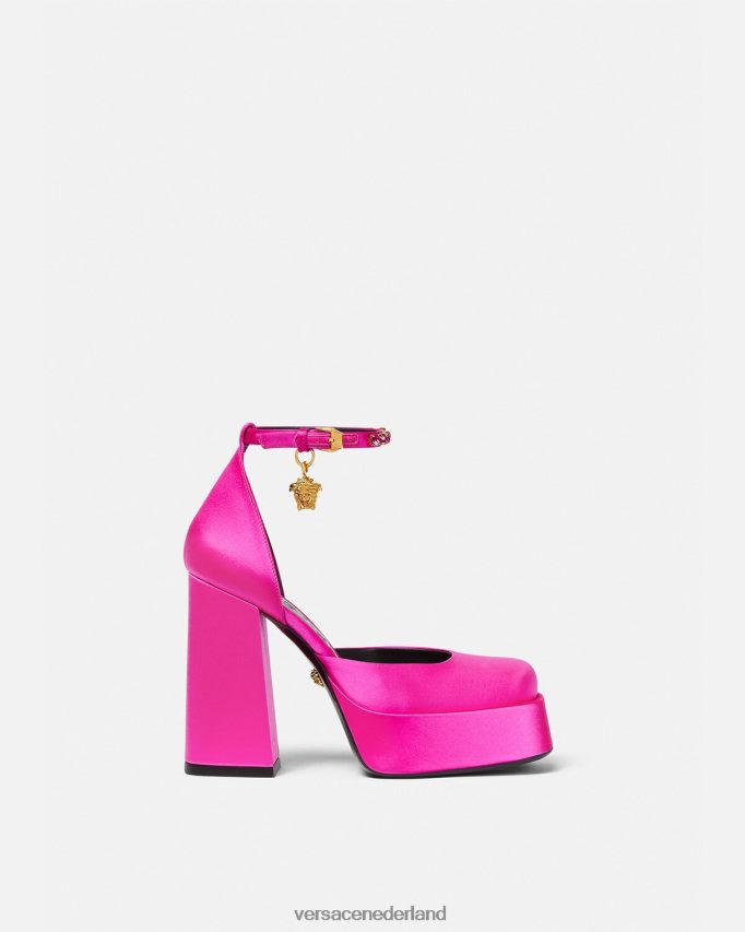 Versace medusa aevitas pompen met één platform vrouwen fuchsia schoen J2T4F4416