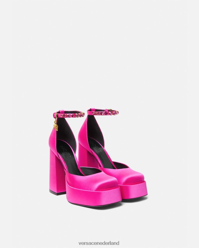 Versace medusa aevitas pompen met één platform vrouwen fuchsia schoen J2T4F4416