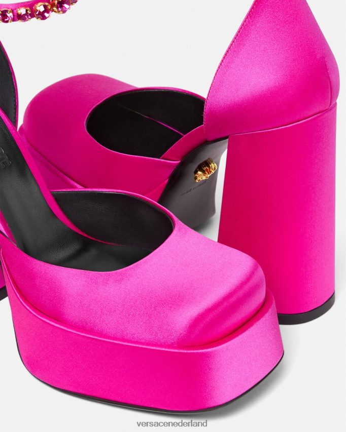 Versace medusa aevitas pompen met één platform vrouwen fuchsia schoen J2T4F4416