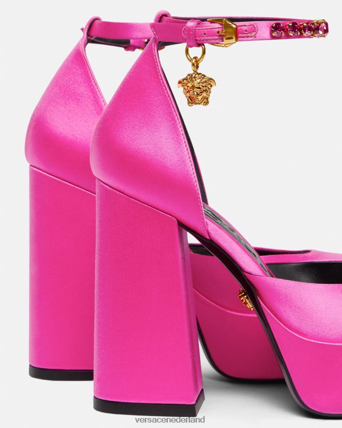 Versace medusa aevitas pompen met één platform vrouwen fuchsia schoen J2T4F4416