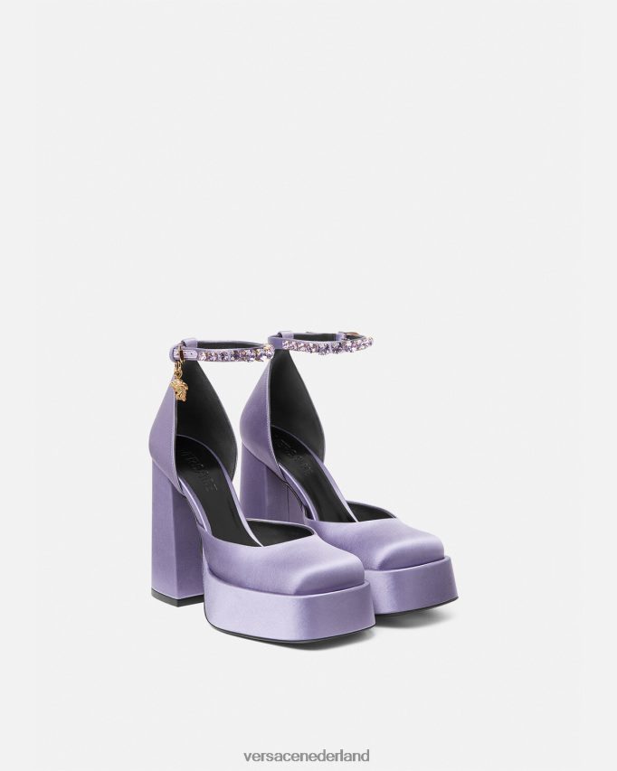 Versace medusa aevitas pompen met één platform vrouwen lila schoen J2T4F4427