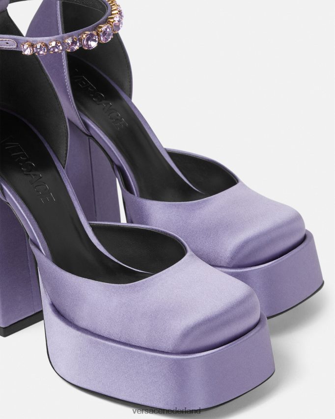 Versace medusa aevitas pompen met één platform vrouwen lila schoen J2T4F4427