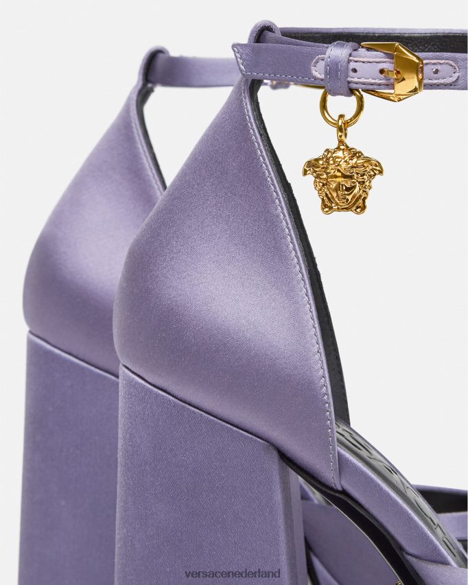 Versace medusa aevitas pompen met één platform vrouwen lila schoen J2T4F4427