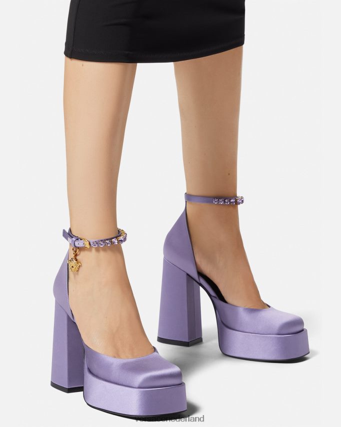 Versace medusa aevitas pompen met één platform vrouwen lila schoen J2T4F4427