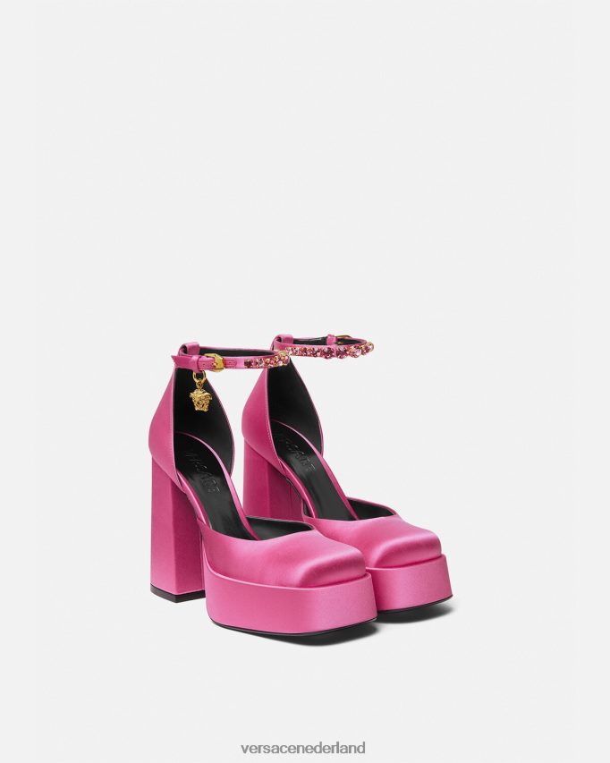 Versace medusa aevitas pompen met één platform vrouwen roze schoen J2T4F4414