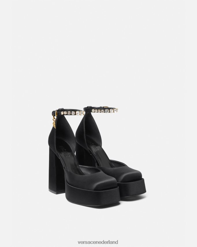 Versace medusa aevitas pompen met één platform vrouwen zwart schoen J2T4F4415