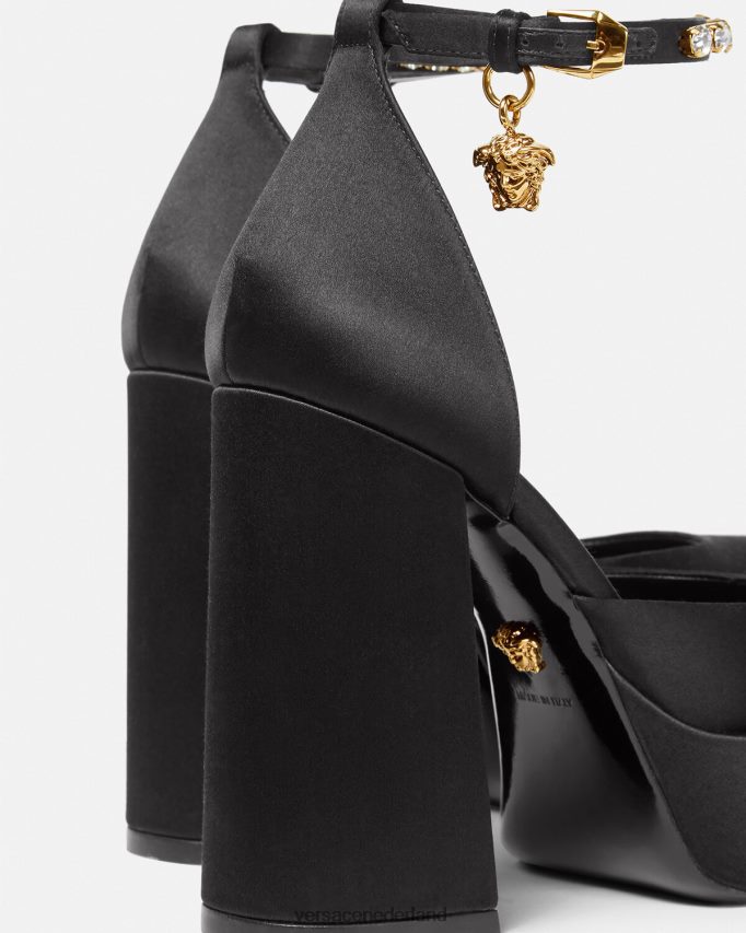 Versace medusa aevitas pompen met één platform vrouwen zwart schoen J2T4F4415