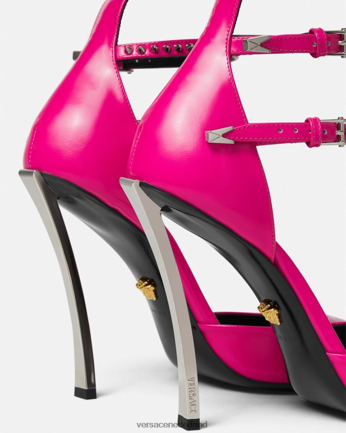 Versace puntige pompen met puntige punt vrouwen fuchsia schoen J2T4F4400