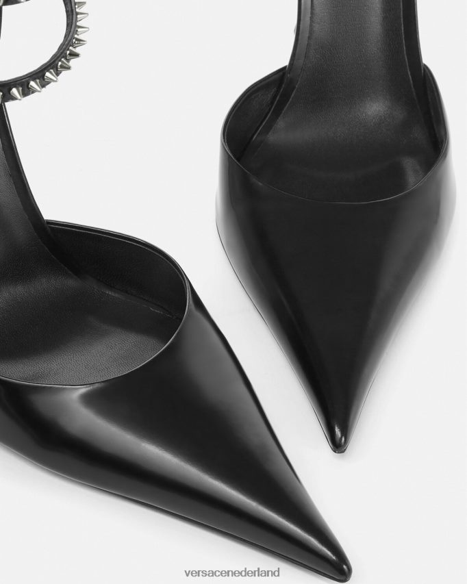 Versace puntige pompen met puntige punt vrouwen zwart schoen J2T4F4402