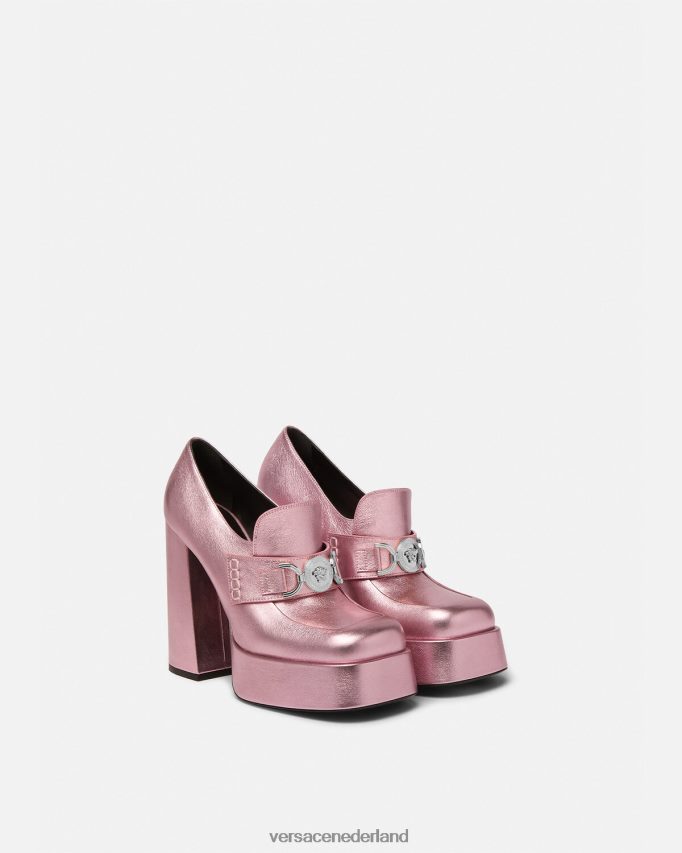 Versace Medusa \'95 metallic platformpompen vrouwen roze schoen J2T4F4484