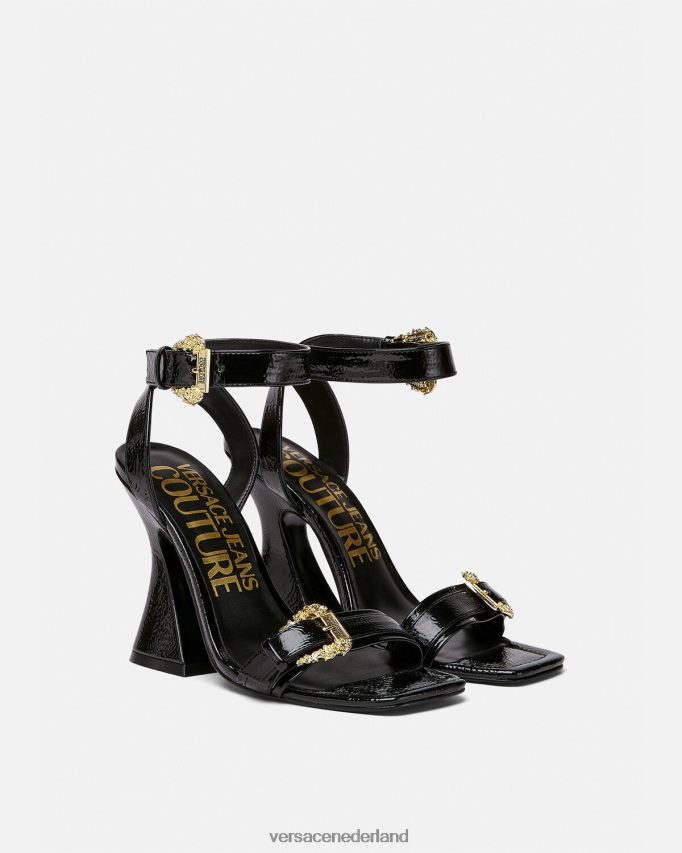 Versace Kirsten barokke sandalen met gesp vrouwen zwart schoen J2T4F42293