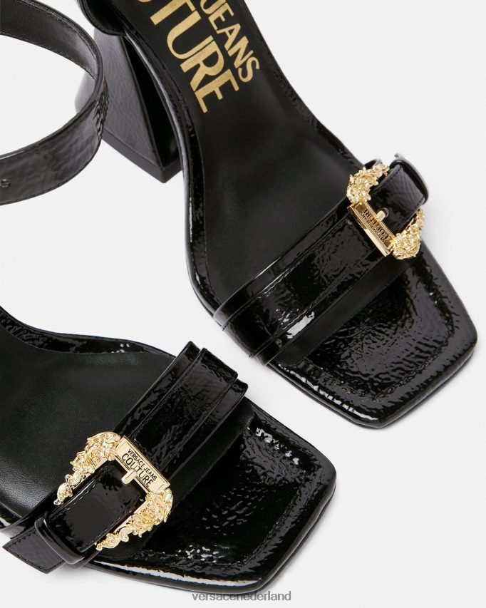 Versace Kirsten barokke sandalen met gesp vrouwen zwart schoen J2T4F42293