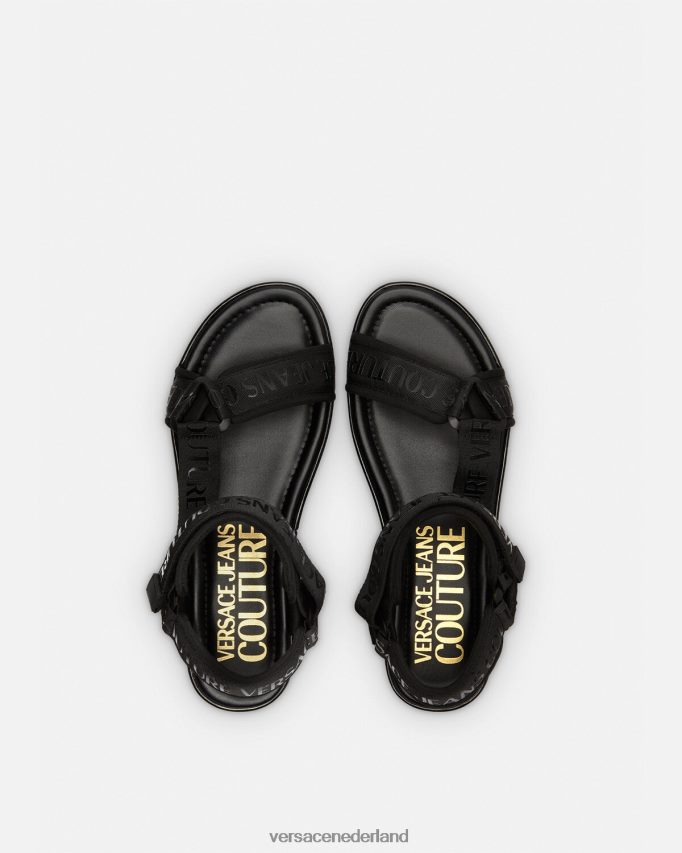 Versace Platformsandalen met Mallory-logo vrouwen zwart schoen J2T4F42294
