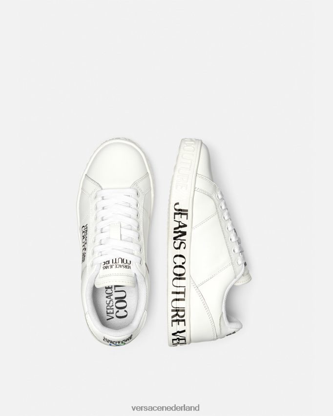 Versace Court 88-sneakers met logo vrouwen wit schoen J2T4F42277