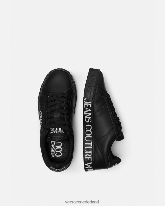 Versace Court 88-sneakers met logo vrouwen zwart schoen J2T4F42278