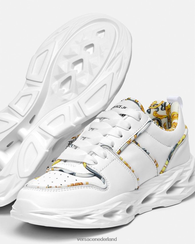 Versace Okinawa-sneakers met logocouture vrouwen wit schoen J2T4F42302