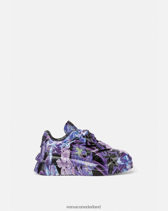 Versace Orchid Barocco Odissea sneakers vrouwen violet & afdrukken schoen J2T4F4512