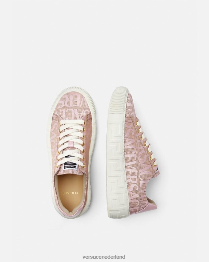 Versace allover Greca-sneakers vrouwen roze & print schoen J2T4F4499