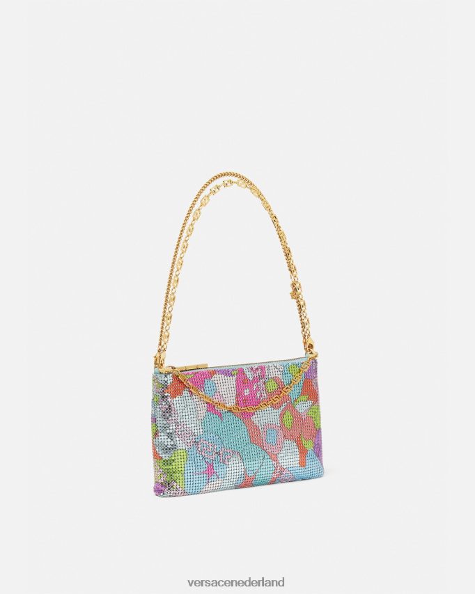 Versace bloemen zomerse clutch van metaalgaas vrouwen afdrukken Tassen J2T4F4380