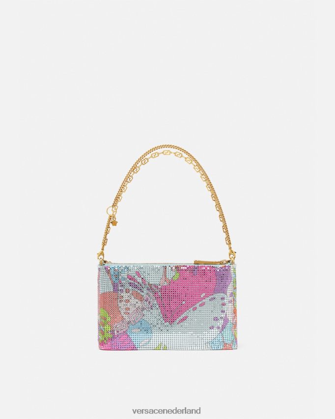 Versace bloemen zomerse clutch van metaalgaas vrouwen afdrukken Tassen J2T4F4380