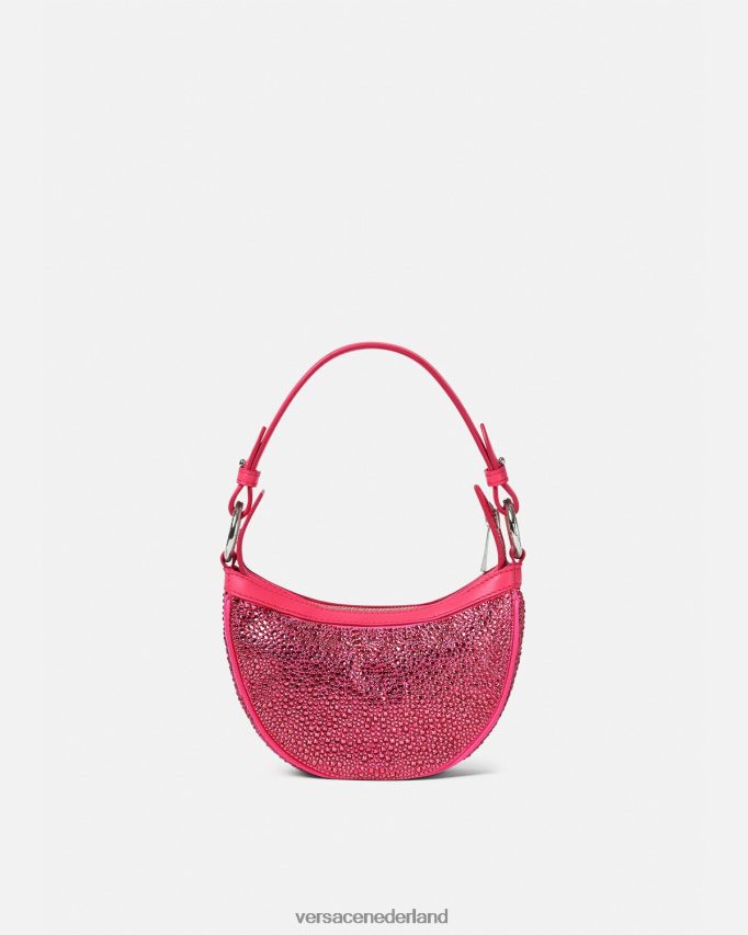 Versace Mini-hobotas van kristal herhalend vrouwen fuchsia Tassen J2T4F4291