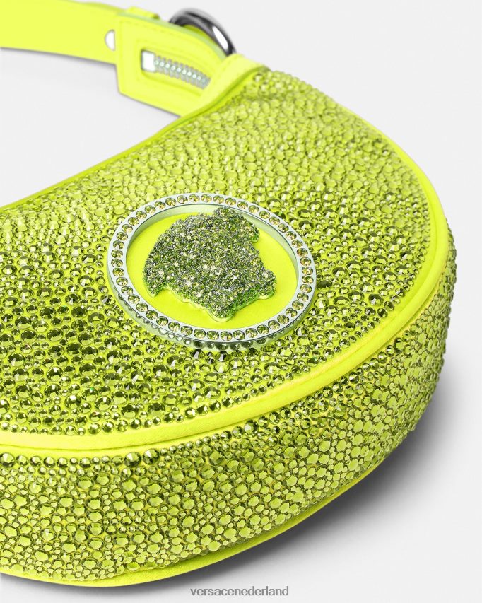 Versace Mini-hobotas van kristal herhalend vrouwen geel Tassen J2T4F4293