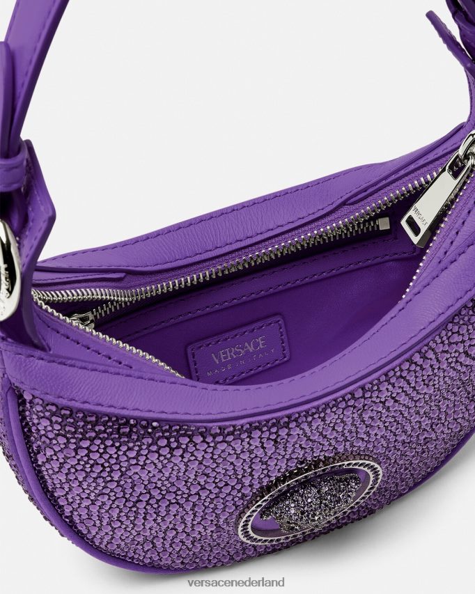 Versace Mini-hobotas van kristal herhalend vrouwen paars Tassen J2T4F4299