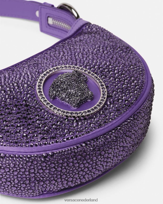 Versace Mini-hobotas van kristal herhalend vrouwen paars Tassen J2T4F4299