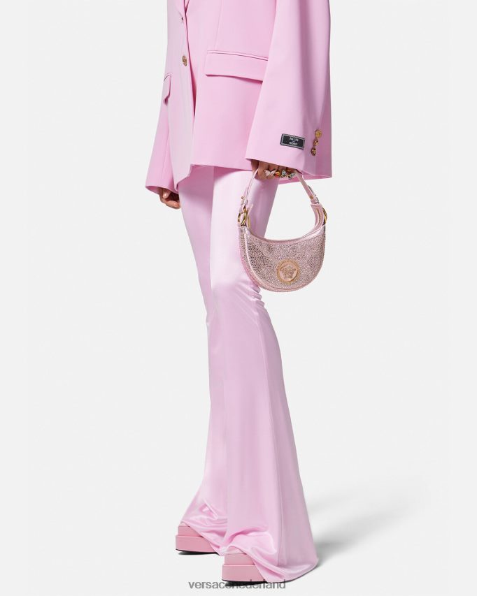 Versace Mini-hobotas van kristal herhalend vrouwen roze Tassen J2T4F4275