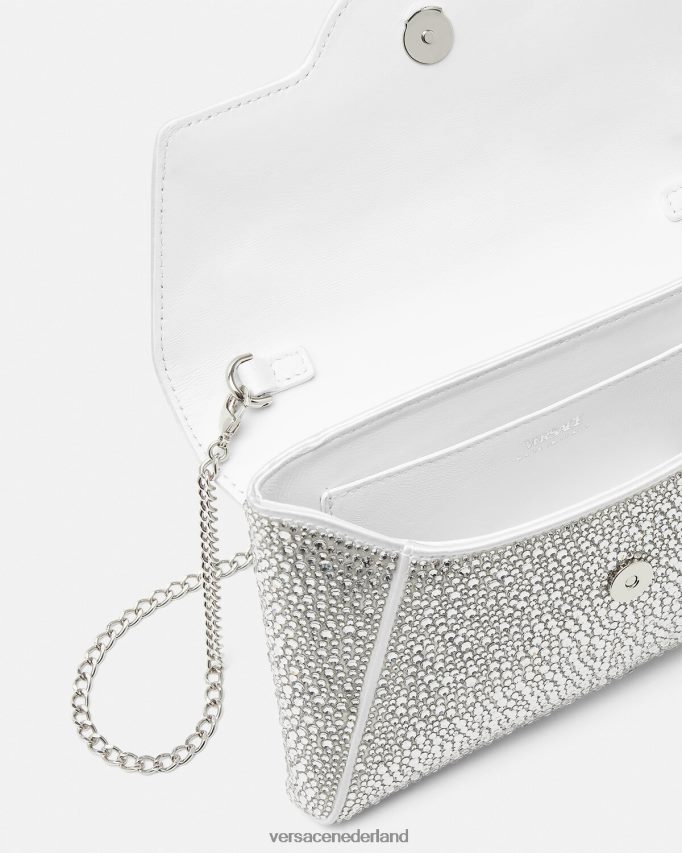 Versace Crystal La Medusa envelop clutch vrouwen wit Tassen J2T4F4347