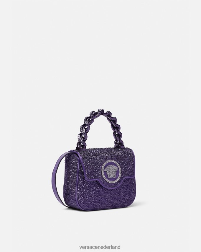 Versace Mini-tasje van kristal La Medusa vrouwen paars Tassen J2T4F4360