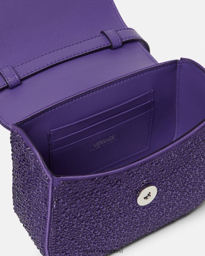 Versace Mini-tasje van kristal La Medusa vrouwen paars Tassen J2T4F4360