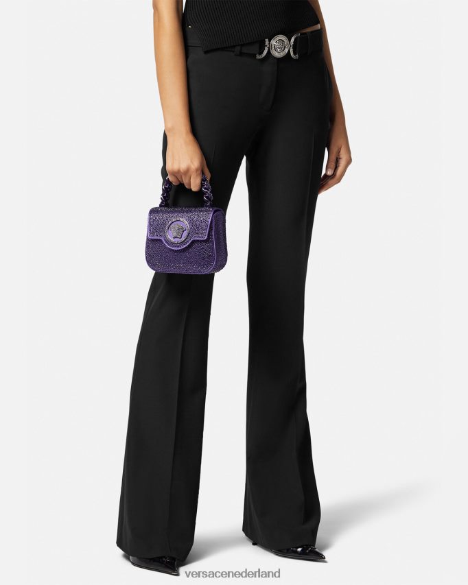 Versace Mini-tasje van kristal La Medusa vrouwen paars Tassen J2T4F4360