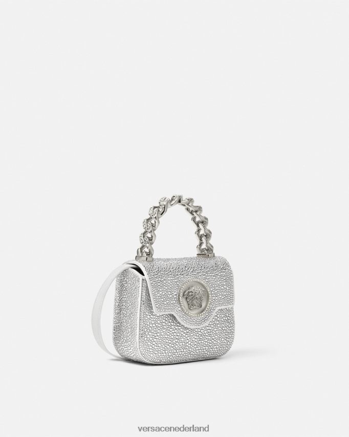 Versace Mini-tasje van kristal La Medusa vrouwen wit Tassen J2T4F4314