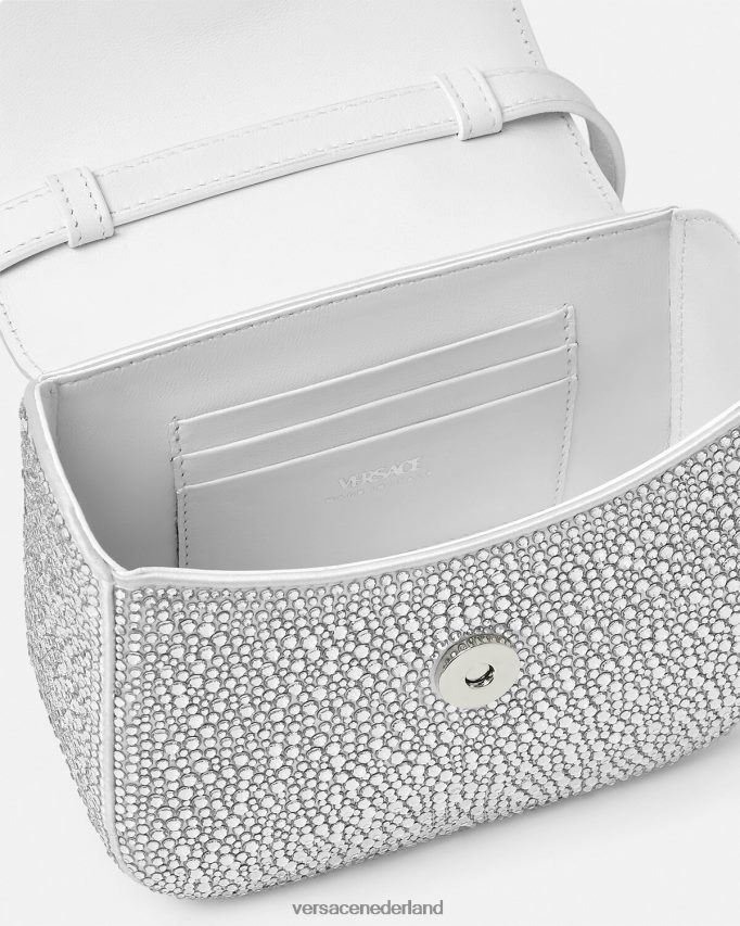 Versace Mini-tasje van kristal La Medusa vrouwen wit Tassen J2T4F4314