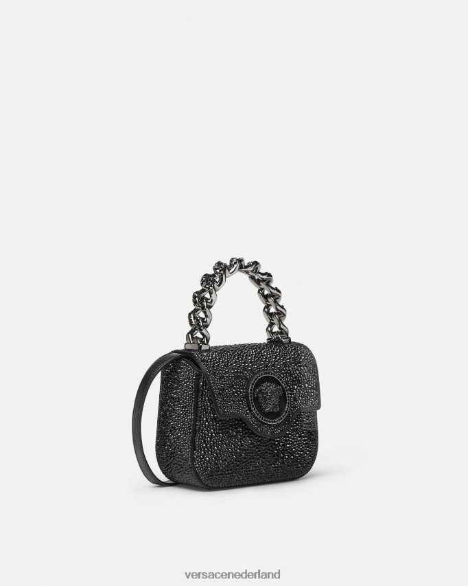 Versace Mini-tasje van kristal La Medusa vrouwen zwart Tassen J2T4F4313