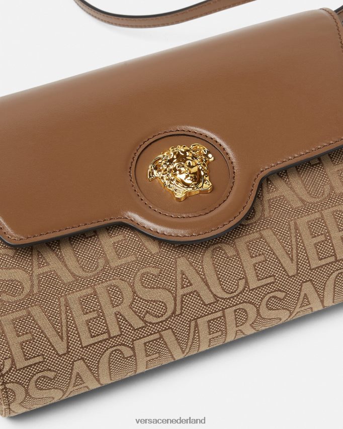 Versace all-over la medusa crossbodytas vrouwen bruin Tassen J2T4F4327