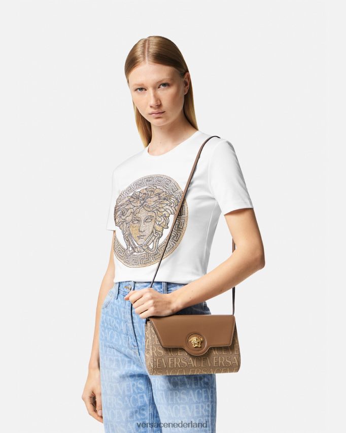 Versace all-over la medusa crossbodytas vrouwen bruin Tassen J2T4F4327