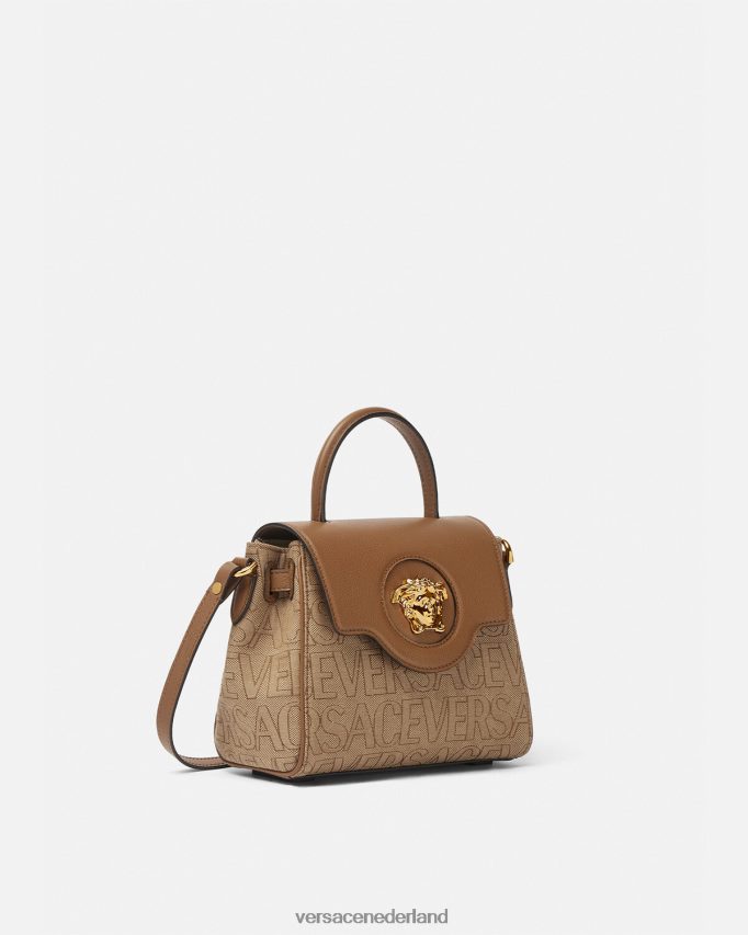 Versace allover la medusa kleine handtas vrouwen bruin Tassen J2T4F4325