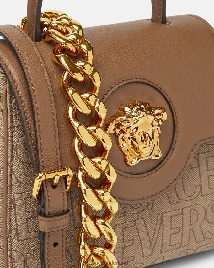Versace allover la medusa kleine handtas vrouwen bruin Tassen J2T4F4325
