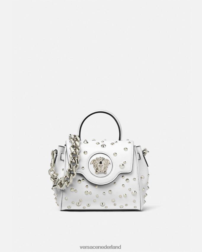 Versace la medusa kleine handtas met spikes vrouwen wit Tassen J2T4F4351