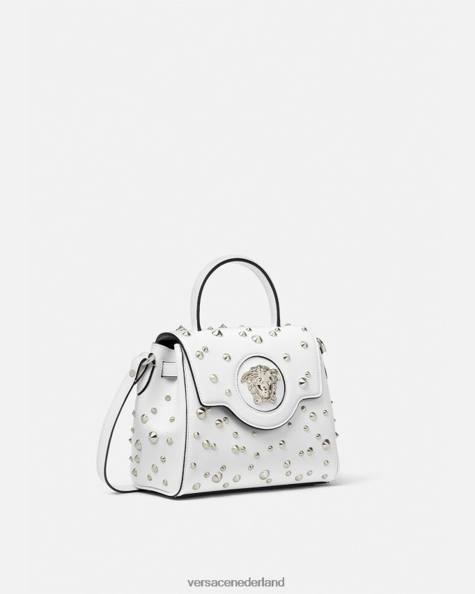 Versace la medusa kleine handtas met spikes vrouwen wit Tassen J2T4F4351